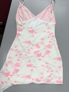 White Fox Boutique Pink & White Floral Slip Dress